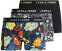 Jack & jones JUNIOR boxershort set van 3 multi color Zwart Jongens Stretchkatoen 128 - Thumbnail 1