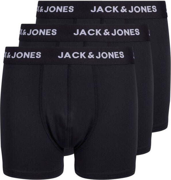 Jack & jones JUNIOR boxershort set van 3 zwart Jongens Polyamide Logo 128
