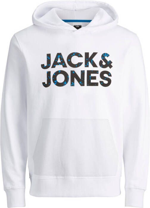 JACK & JONES JUNIOR hoodie JJNEON met logo wit