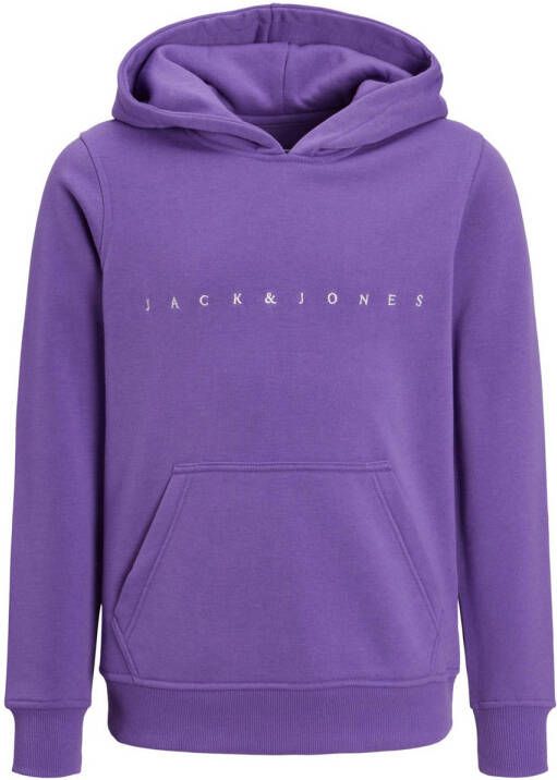 Jack & jones JUNIOR hoodie met logo paars Sweater Logo 140