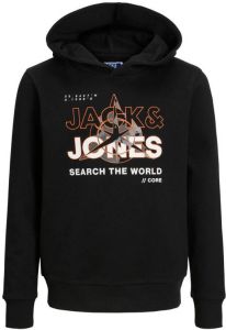 JACK & JONES JUNIOR hoodie met logo zwart