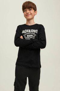 JACK & JONES JUNIOR longsleeve JJEJEANS met logo zwart