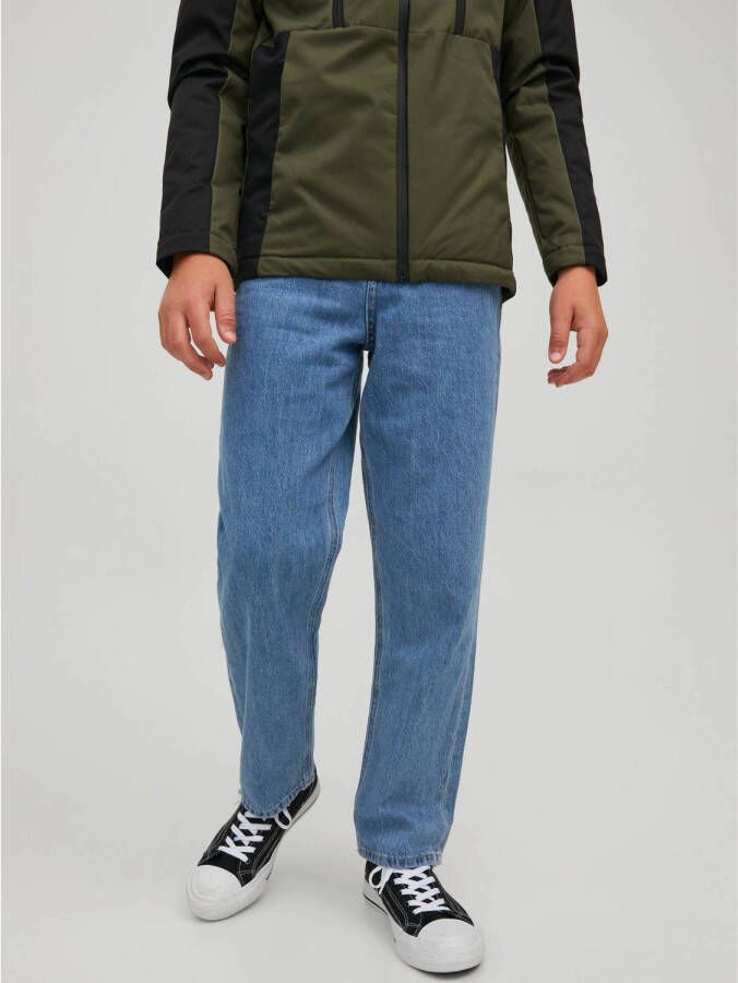 Jack & jones JUNIOR loose fit jeans JJICHRIS blue denim Blauw 140