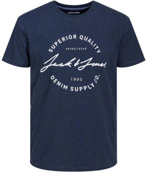 JACK & JONES JUNIOR T-shirt JJACE met logo donkerblauw