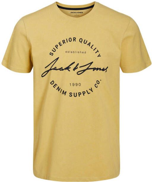 JACK & JONES JUNIOR T-shirt JJACE met logo geel