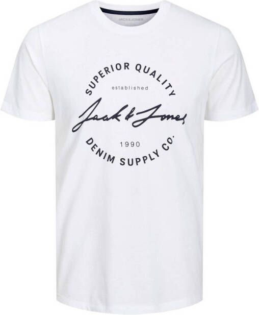 JACK & JONES JUNIOR T-shirt JJACE met logo wit
