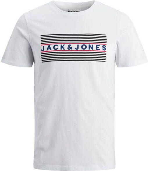JACK & JONES JUNIOR T-shirt JJECORP met logo wit