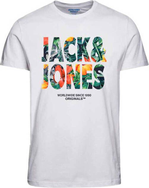 JACK & JONES JUNIOR T-shirt JORBOOSTER met logo wit