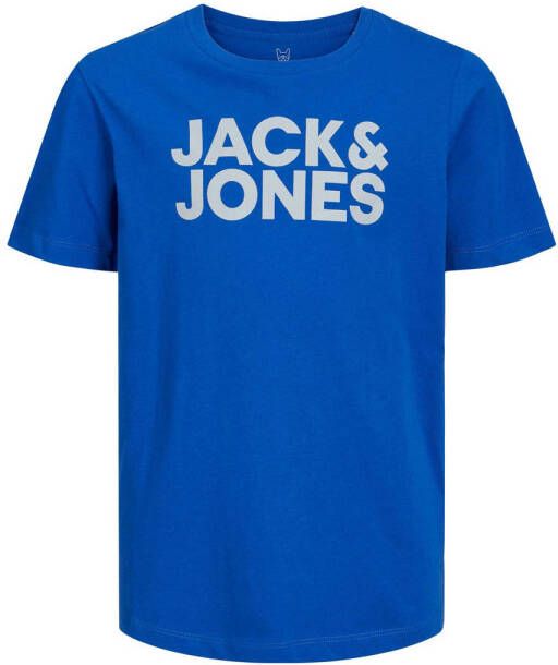 JACK & JONES JUNIOR T-shirt met logo blauw