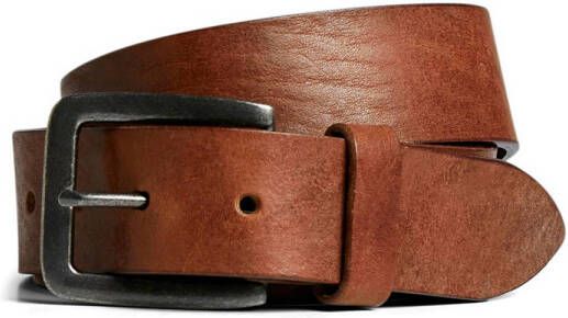 Jack & jones Riem Jack &amp Jones 12152757 JACVICTOR LEATHER BELT NOOS MOCHA BISQUE