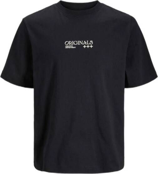 JACK & JONES ORIGINALS oversized T-shirt JORGRACIA met backprint zwart