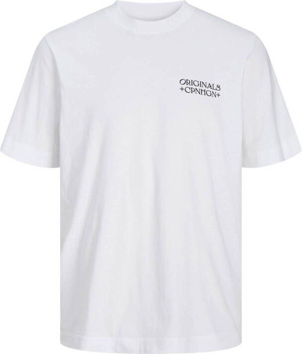 JACK & JONES ORIGINALS oversized T-shirt JORGRACIA met biologisch katoen bright white