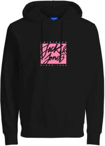 JACK & JONES ORIGINALS hoodie met printopdruk zwart