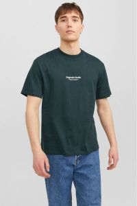JACK & JONES ORIGINALS oversized T-shirt JORVESTERBRO met printopdruk groen