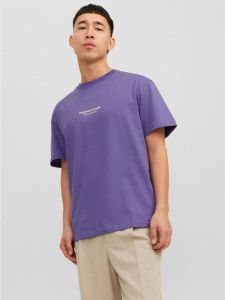 JACK & JONES ORIGINALS regular fit T-shirt JORVESTERBRO van biologisch katoen twilight purple