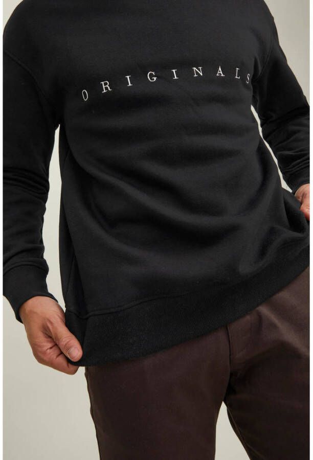 JACK & JONES ORIGINALS sweater JORCOPENHAGEN met printopdruk black