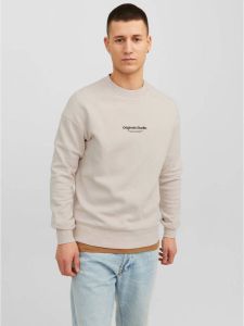 JACK & JONES ORIGINALS sweater JORVESTERBRO met printopdruk grijs
