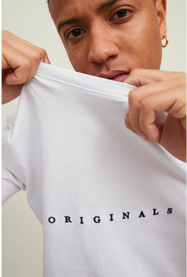 JACK & JONES ORIGINALS T-shirt JORCOPENHAGEN met tekst wit