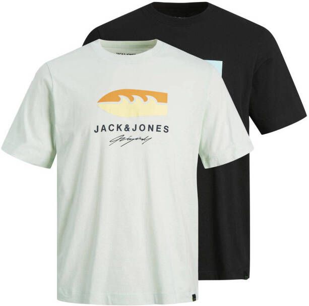 Jack & jones Originals Tulum Logo SS Crew T-Shirts Heren (2-pack)