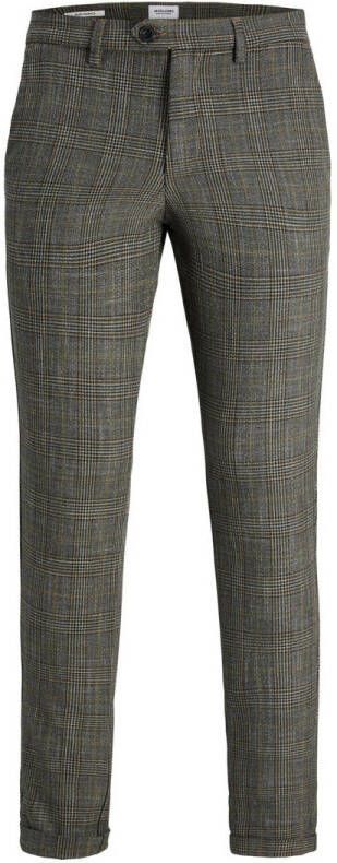 JACK & JONES PANTS STUDIO geruite slim fit pantalon JJIMARCO JJCONNOR cumin