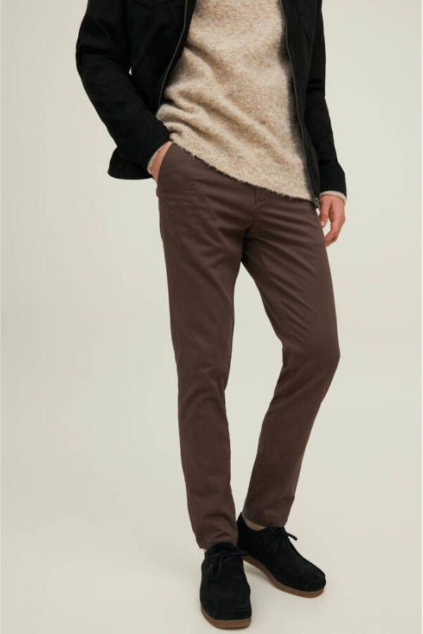 JACK & JONES PANTS STUDIO slim fit broek JPSTMARCO JJBOWIE mulch
