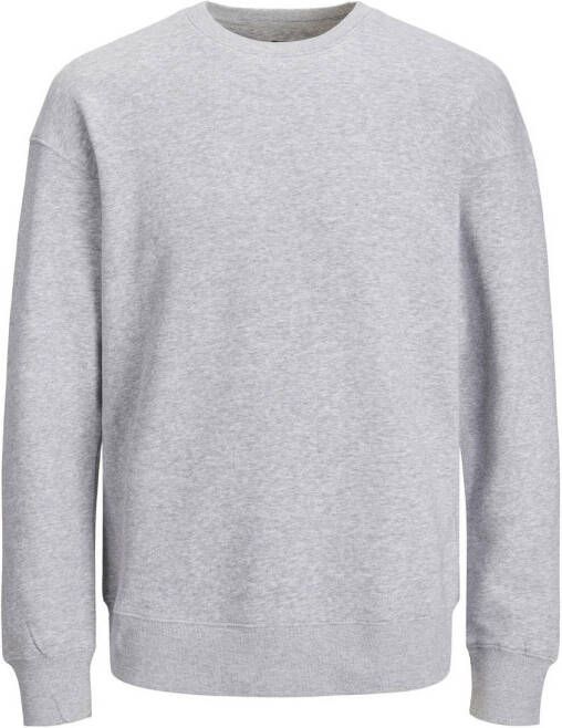 JACK & JONES PLUS SIZE gemêleerde sweater JJEBRADLEY Plus Size grijs