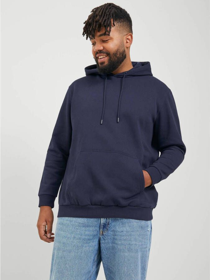 JACK & JONES PLUS SIZE hoodie JJEBRADLEY Plus Size donkerblauw