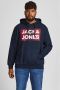 JACK & JONES PLUS SIZE hoodie JJECORP Plus Size met logo navy blazer - Thumbnail 1
