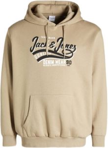 JACK & JONES PLUS SIZE hoodie JJELOGO Plus Size met logo crockery