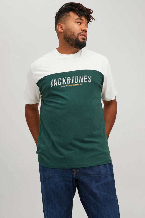 JACK & JONES PLUS SIZE regular fit T-shirt Plus Size met logo pine grove