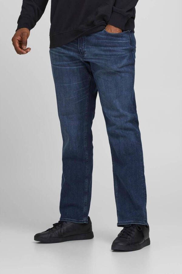 JACK & JONES PLUS SIZE slim fit jeans JJIGLENN JJORIGINAL Plus Size blue denim 812
