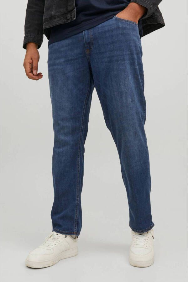 JACK & JONES PLUS SIZE slim fit jeans JJIGLENN Plus Size blauw