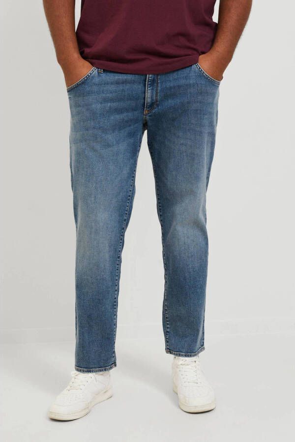 JACK & JONES PLUS SIZE slim fit jeans JJIGLENN Plus Size mid blue denim