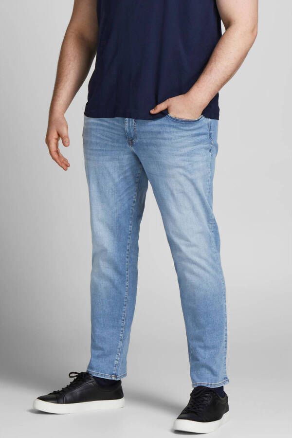 JACK & JONES PLUS SIZE slim fit jeans JJIMIKE Plus Size blauw