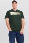 JACK & JONES PLUS SIZE slim fit T-shirt JJECORP Plus Size met printopdruk groen - Thumbnail 1