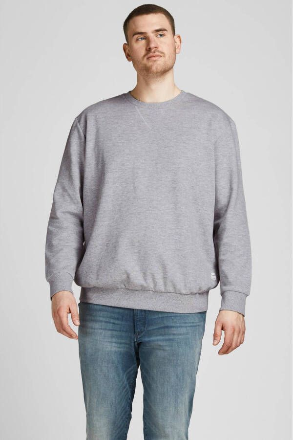 JACK & JONES PLUS SIZE sweater JJEBASIC Plus Size light grey melange