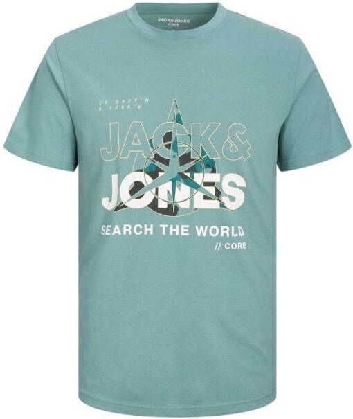 JACK & JONES PLUS SIZE T-shirt JCOHUNT Plus Size met logo trellis