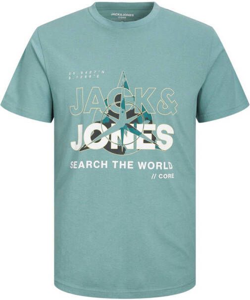JACK & JONES PLUS SIZE T-shirt JCOHUNT Plus Size met logo trellis