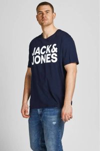 JACK & JONES PLUS SIZE T-shirt JJECORP Plus Size met logo navy blazer