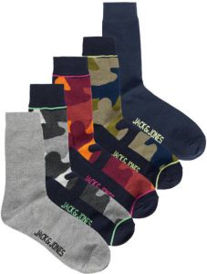 JACK & JONES sokken JACAMOUFLAGE set van 5 multi