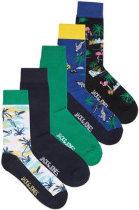 JACK & JONES sokken JACANIMAL met all-over print set van 5 multi
