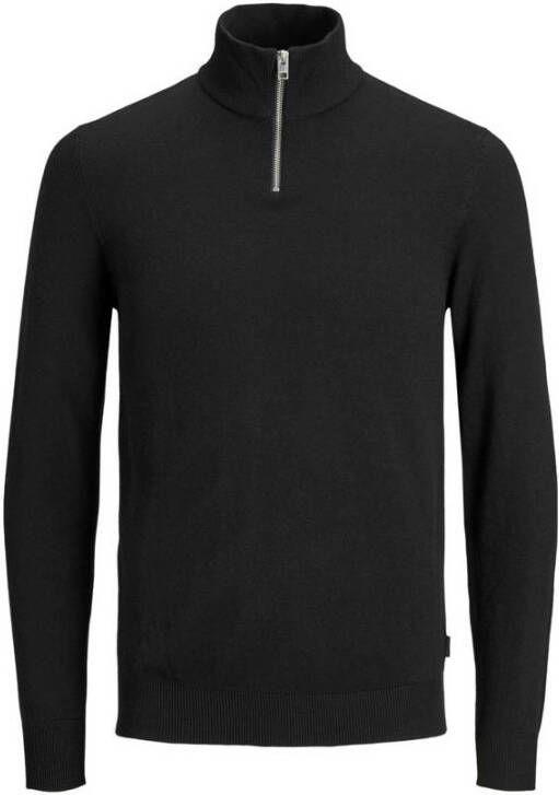 Jack & jones Black Jack Jones JJeemil Breid Half Zip Noos Knit Black Heren