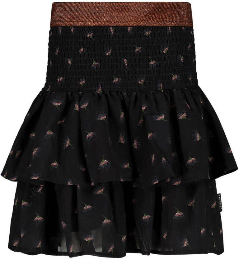 Jake Fischer rok met zebraprint zwart