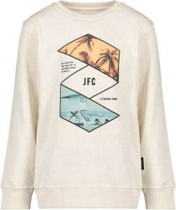 Jake Fischer sweater met printopdruk ecru