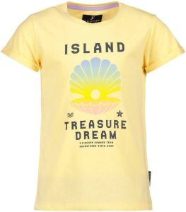 Jake Fischer T-shirt met printopdruk geel