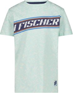 Jake Fischer T-shirt met printopdruk lichtblauw