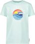 Jake Fischer T-shirt met printopdruk lichtblauw Jongens Katoen Ronde hals 104 - Thumbnail 1