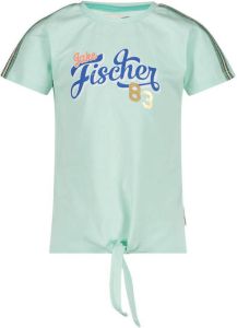 Jake Fischer T-shirt met printopdruk mintgroen