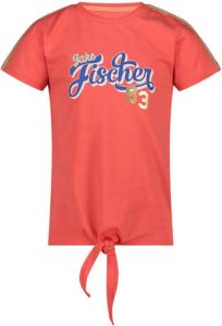 Jake Fischer T-shirt met printopdruk rood
