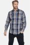 Jan Vanderstorm +FIT Collectie geruit loose fit overhemd JIRKA Plus Size donkerblauw - Thumbnail 1